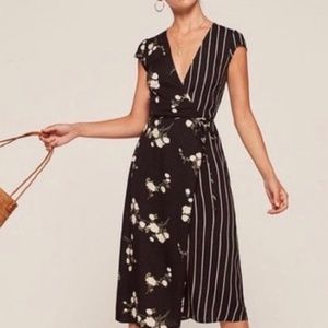 Reformation vintage wrap midi dress